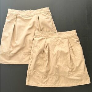 Lands' End Tan Skirt Set